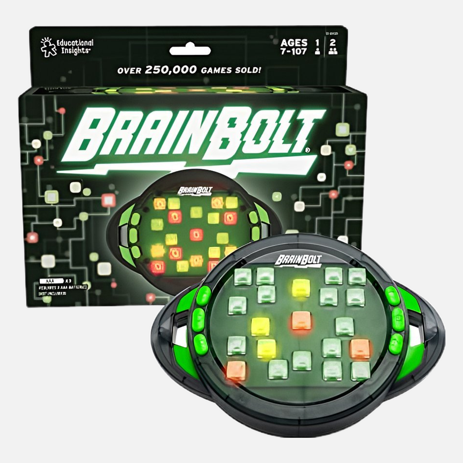 Educational Insights BrainBolt - Handheld Memory Game with Light and Sound