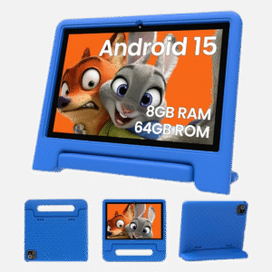 ApoloSignage 2025 Android 15 Kids Tablet, 10 Inch HD Display, Octa-Core Processor, 8GB RAM, 64GB ROM
