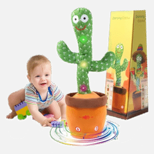 MIAODAM Dancing Talking Cactus Toy , Colorful Glowing Repeating What You Say, Singing Talking Toy