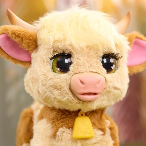 FurReal Maggie The Feed & Follow Cow, 11 Inch Interactive Highland Mini Cow - Image 2