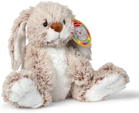 Melissa & Doug Burrow Bunny Stuffed Animal Plushie with Big Feet, Floppy Ears & Fluffy Tail - Image 3