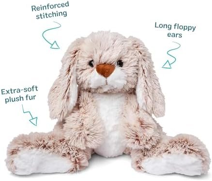 Melissa & Doug Burrow Bunny Stuffed Animal Plushie with Big Feet, Floppy Ears & Fluffy Tail - Image 4