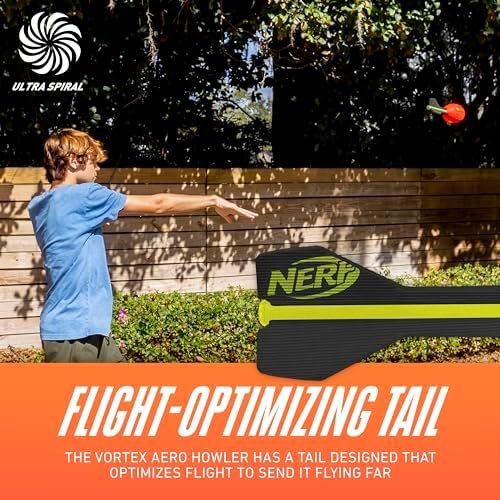 Nerf Vortex Aero Howler Foam Ball, Classic Long-Distance Football, Flight-Optimizing Tail, Whistling Sound - Image 5