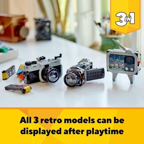 Lego Creator 3 in 1 Retro Camera Toy, Transforms from Toy Camera to Retro Video Camera to Retro TV Set - Image 4