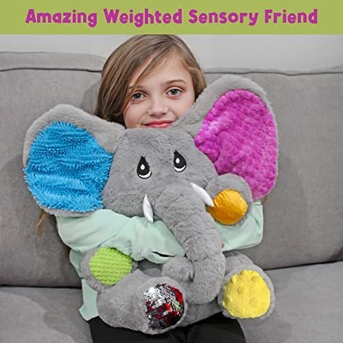 MEAVIA Weighted Sensory Plush Elephant - Image 4