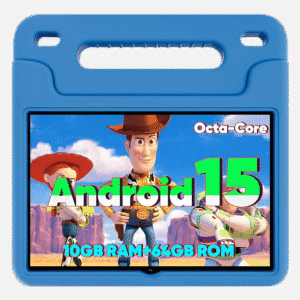 Android 15 Kids Tablet, 2025 Upgraded 10.1 Inch Tablets with Octa-core Processor, 6000mAh Battery