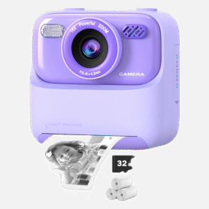 Instant Digital Camera, 1080P HD Dual-Lens Selfie Digital Camera with Print Paper