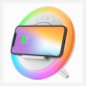 Bluetooth Speaker with Lights, Wireless Charging Speaker