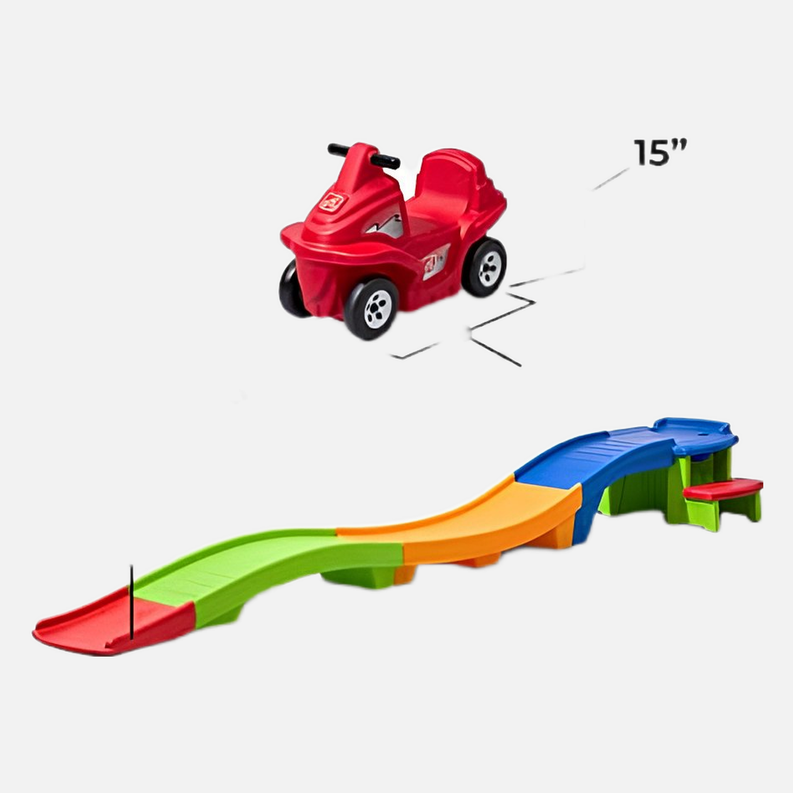Step2 Up & Down Roller Coaster Toy for Kids, Ride On Push Car, Indoor/Outdoor Playset