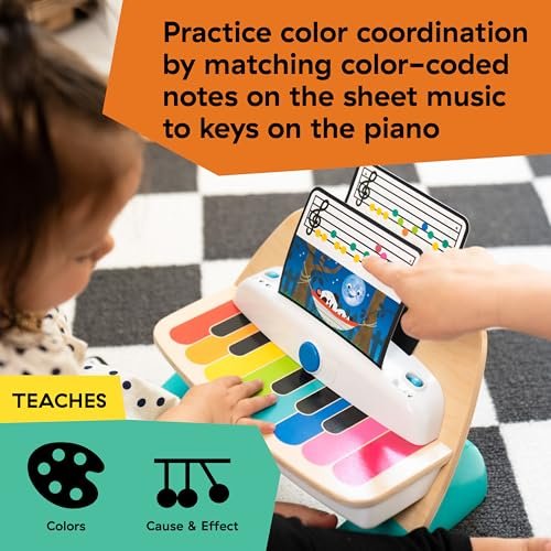 Baby Einstein and Hape Magic Touch Piano Wooden Musical Toddler Toy - Image 4