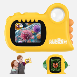 2 in 1 Microscope for Kids & Video Camera, Deepoter 1000X Digital Microscope with 2.0" Screen