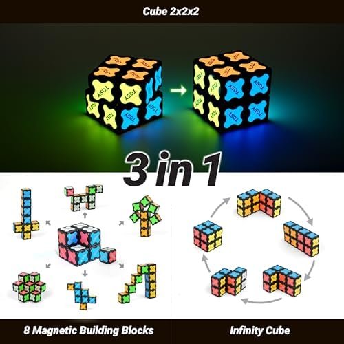 TOSY Magnet Cube 2x2 - 8 Blocks, 2in1 Toy: 2x2x2 Puzzle Cube - Image 4