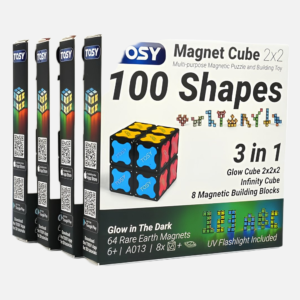 TOSY Magnet Cube 2x2 - 8 Blocks, 2in1 Toy: 2x2x2 Puzzle Cube